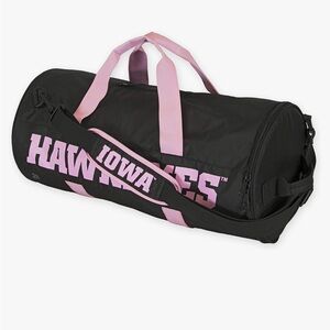 Authentic Brand Iowa Hawkeyes Katelyn Duffle Bag Pink And Black